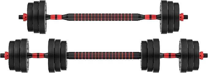 OLIXIS Adjustable Dumbbell Set, 4 IN 1 Changeable Dumbbells, Barbell, Kettlebells and Push Up Stand, Multi-Functional Exercise and Fitness for Home Gym