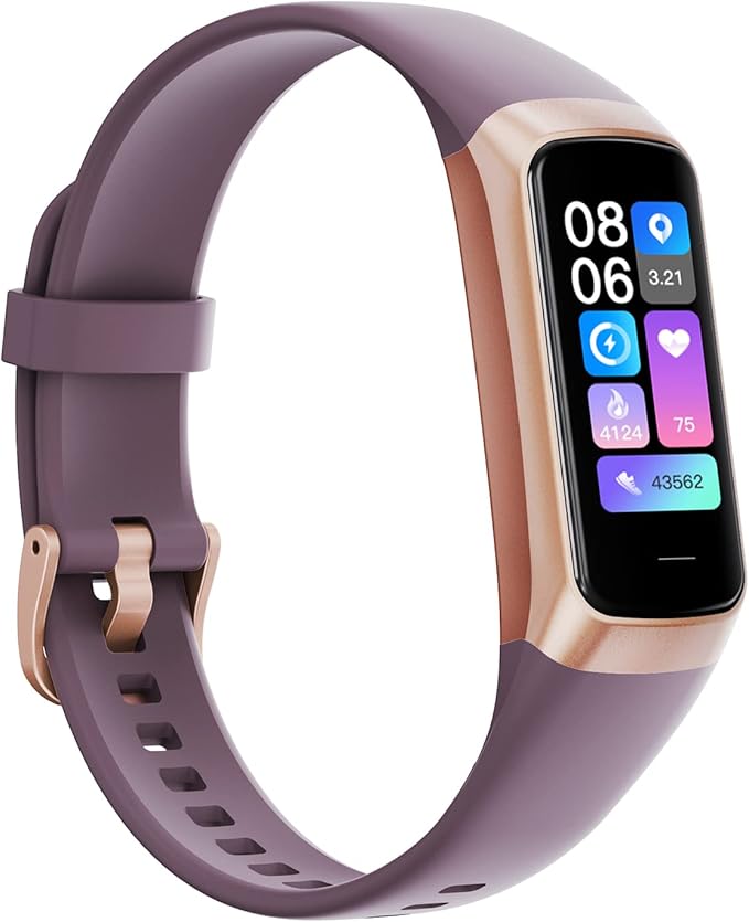 Fitness Tracker,2025 Smart Watch with Blood Pressure Heart Rate & Sleep Monitor IP67 Waterproof Step Calorie Counter Pedometer Fitness Activity Watch for Men Women Android iOS Phone (Purple)