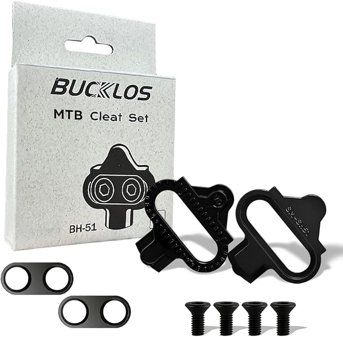 BUCKLOS SPD Pedals PD-M680 Mountain Bike Clip in SPD Flat Combo Dual Sided Pedals - Road Bike MTB Clipless Sealed Bearing Bicycle Clips Pedal Compatible with Shimano SPD Cleats (Black…