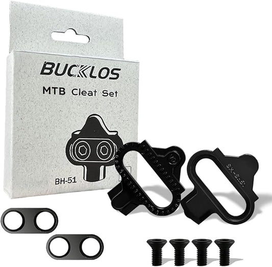 BUCKLOS SPD Pedals PD-M680 Mountain Bike Clip in SPD Flat Combo Dual Sided Pedals - Road Bike MTB Clipless Sealed Bearing Bicycle Clips Pedal Compatible with Shimano SPD Cleats (Black…