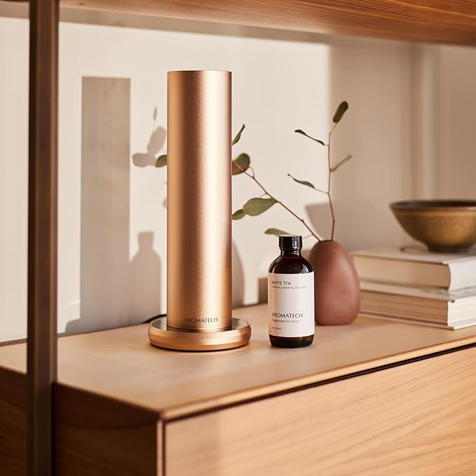 AromaTech White Tea Aroma Essential Oil Blend: Luxury Hotel Inspired Aromatherapy with White Tea, Orange & Palo Santo for Ultrasonic Diffusers & Nebulizers - 4 fl oz, 120 mL