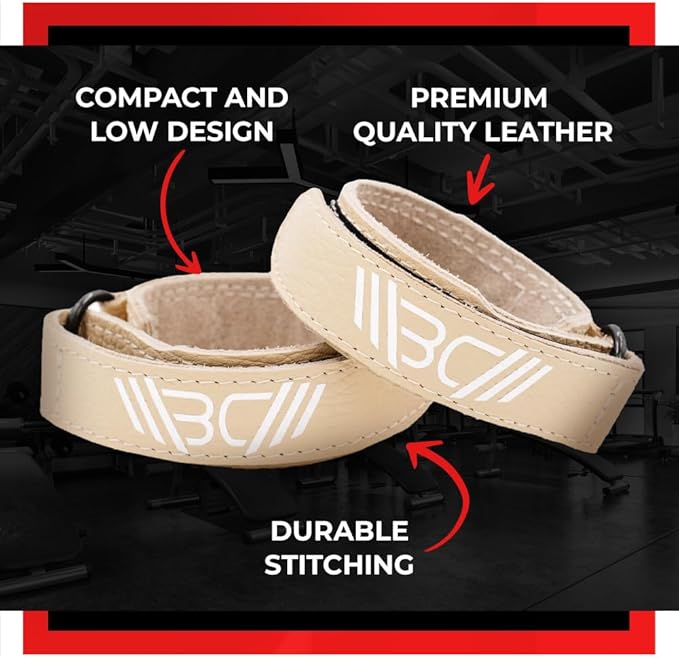 WARM BODY COLD MIND Leather Wrist Wraps for Weightlifting, Powerlifting, Gym – Heavy Duty Wrist Straps for Strength Training, for Men & Women