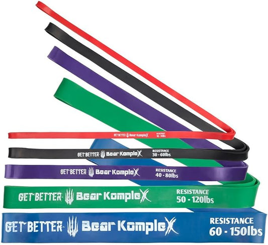 Bear KompleX Workout Looped Resistance Bands for at-Home Workouts, Durable for Pullups, Stretch Assist, Mobility, and Strength Training, Buy a Single Band or Variety Set