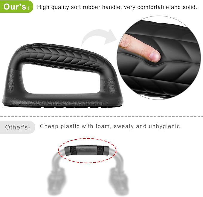 SELEWARE Push Up Bars Pushup Stands Handstand Bars, Soft Rubber Handle Provide Comfy Grip, Fit for Calisthenics, Fitness, Floor strength training, Stable and Sturdy Construction Support 500 lbs