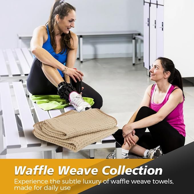 HOMEXCEL 4 Pack Gym Towels, Microfiber Yoga Towels for Bathroom, Ultra Soft, Highly Absorbent and Quick Dry Towel for Gym, Shower, Fitness, Spa 15 x 25 Inch