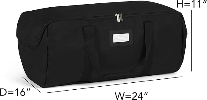 Covermates Keepsakes - Storage Duffel Bag - Heavy Duty Polyester - Reinforced Handles - Closet Storage, Black