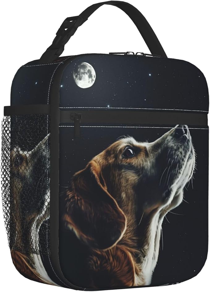 Insulated Lunch Box for Women Men, Beagle Dog Theme Lunch Box Reusable Portable Lunch Bag Cooler Tote Waterproof Lunch Container for Office Picnic Work Travel Hiking