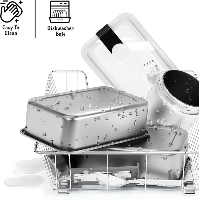 Stainless Steel Bento Lunch Box Set for Adult - 42oz Leak-Proof Bento Lunch Box Container with Thermo, Insulated Bag for Work Travel Dining Out