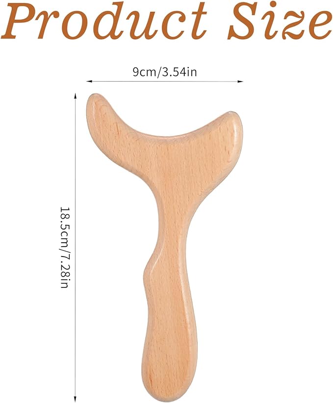 Small Fishtail Massage Tool,Wood Therapy Massage Tools Lymphatic Drainage Massager,Body Gua Sha Tool for Muscle Relaxation, Body Sculpting Cellulite Reduction