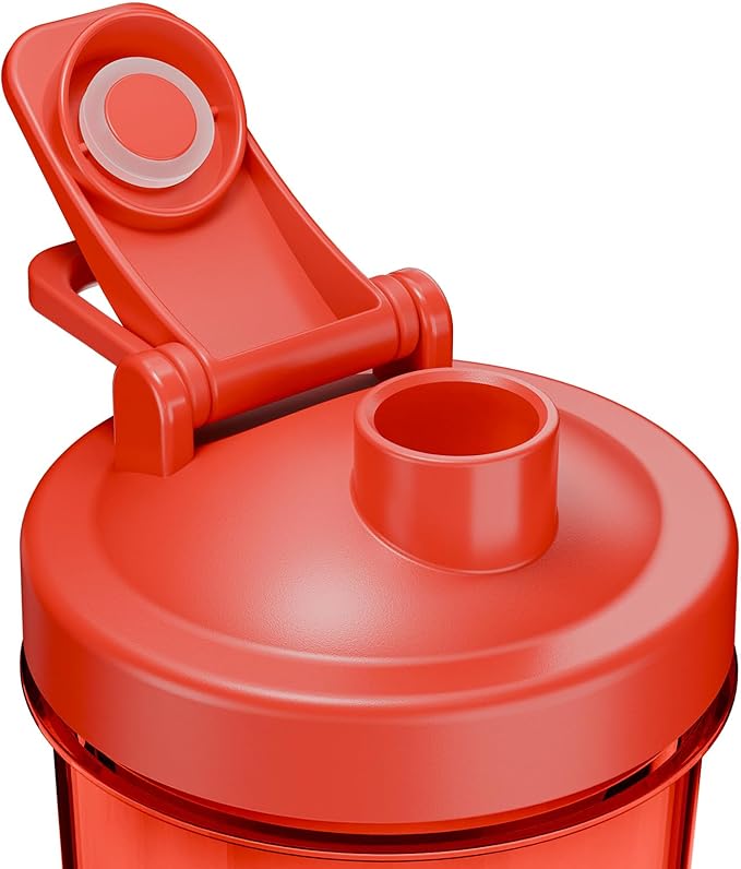 Electric Shaker Bottle USB C Rechargeable Protein Shaker Bottle Shaker cups for Protein Shakes Mixer with 24oz BPA Free Tritan Meal Replacement Shakes Made with Tritan Portable Blender Cup (Red)