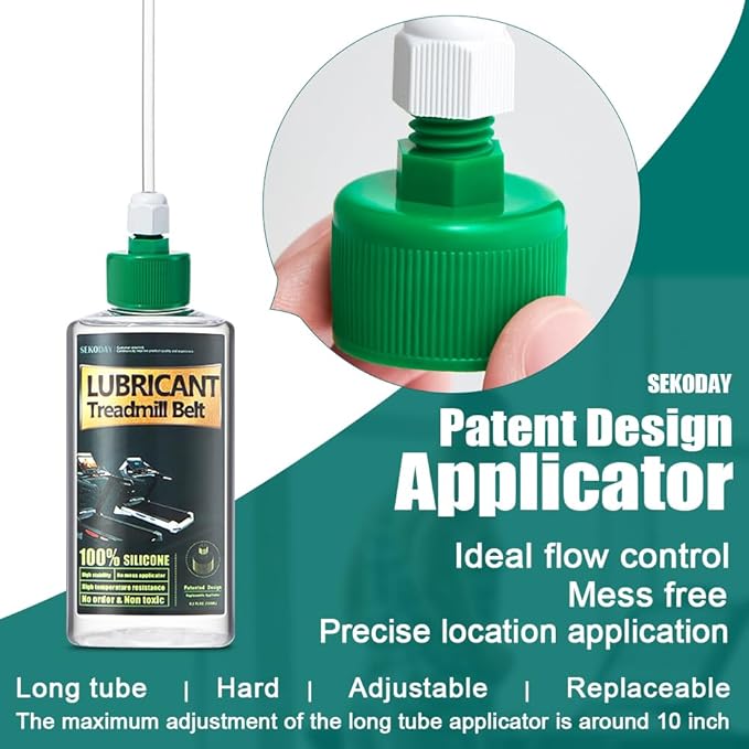 Silicone Treadnmill Belt Lubricants/Lubes, High Temperature Resistant and Stable Lubricant,with Hard Application Tubes and Precision Screw Caps for Easy Use