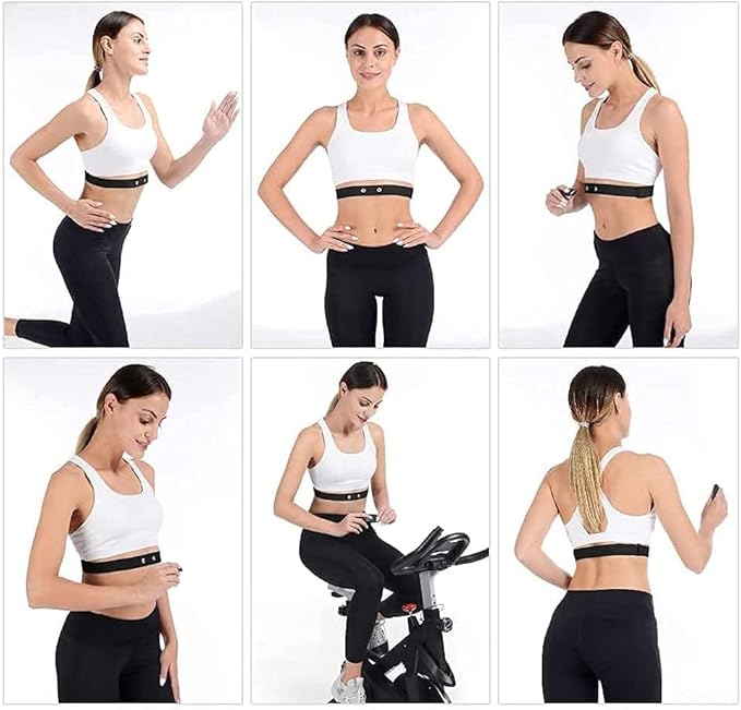 Compatible with Myzone MZ-SWITCH Strap Heart Rate Monitor Replacement Chest Beit Adjustable Soft Band Black