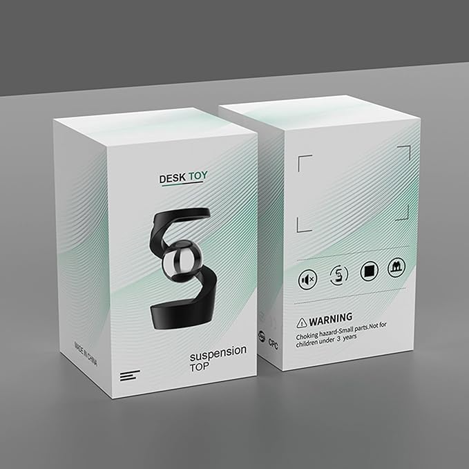 Fidget Toy Spinner, Kinetic Desk Toy, Metal ADHD Desk Toys for Office for Adults, Silent Balance Desk Fidget Toys for Party Favors, Birthday (Silver-Silver Ball)