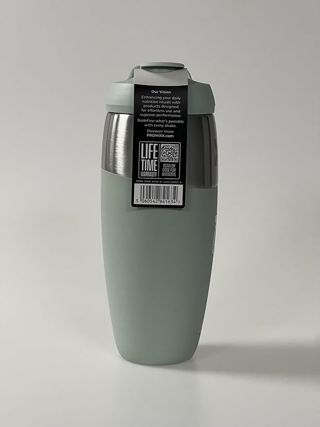 32oz Stainless Steel Protein Shaker Bottle – Leak-Proof Metal Shaker Cup with Snap-Fit Agitator for Smooth, Clump-Free Shakes – BPA-Free, Odor Resistant, Easy to Clean