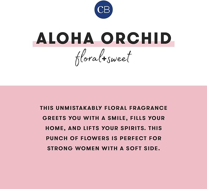 Capri Blue Modern Marble Reed Diffuser Set - Includes Reed Diffuser Sticks, Scented Oil & Glass Bottle - Luxury Scents for Bedroom Decor & Bathroom Air Freshener - Aloha Orchid (5.7 fl oz)