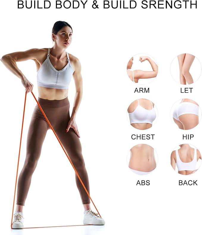 12-Pack Resistance Bands Set - Pull Up Assist, Strength Training & Physical Therapy for Home Gym | Exercise Loop Bands for Men & Women