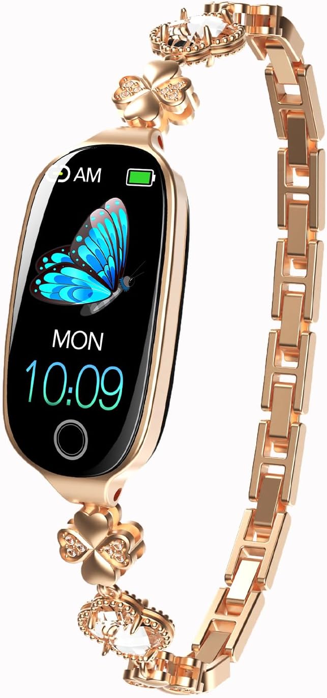 Yihou Fitness Trackers for Women Smart Watch Fitness Watch with Sleep Monitoring Heart Rate Monitor Step Counter Female Health Multiple Sport Modes for Android iOS Diamond Gold