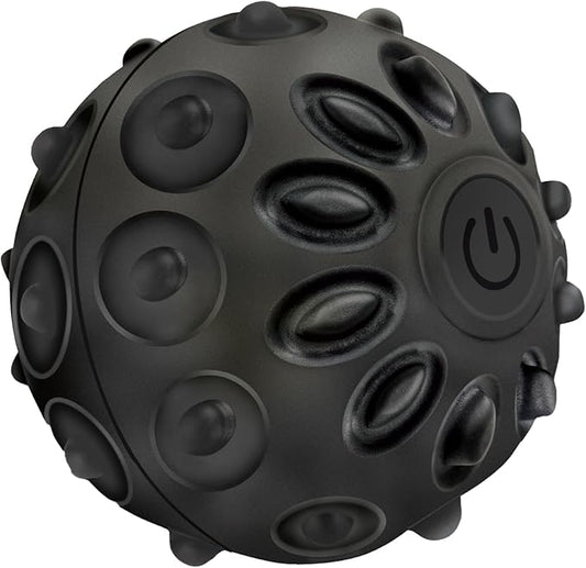 FirstHealth Vibrating Massage Ball, Silicone Recovery Roller with 2 Massage Speeds, Textured Massager Ball for Muscles and Tissues, Post-Workout Recovery Device, Battery Operated and Easy to Clean