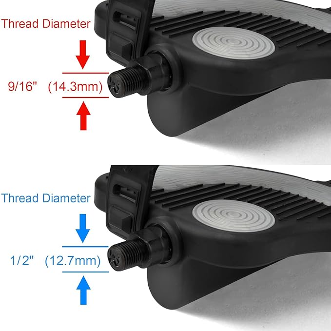 Exercise Bike Pedals with Straps for Peloton Bike, Spin Cycling Bike, Indoor Exercycle Bike, Stationary Recumbent Bicycle Replacement Parts
