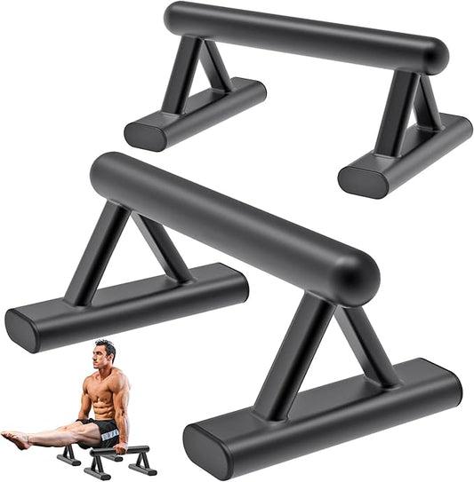 SELEWAERE Parallettes Floor Workout Push Up Handles Non-Slip Pushup Bars Handstand Bars for Calisthenic Fitness Sturdy Steel Tubing, Load up to 600 lbs