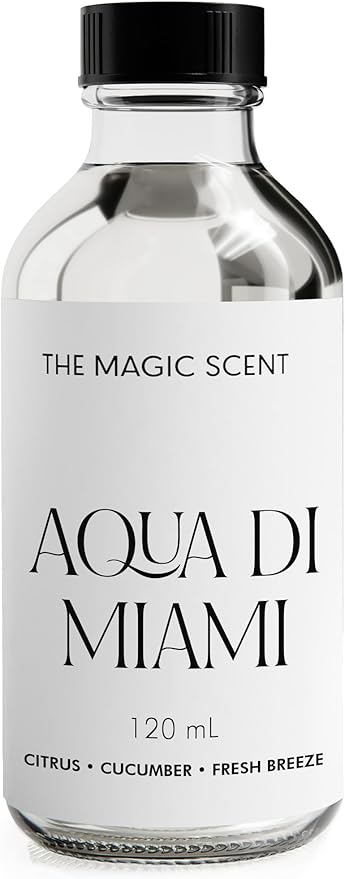 The Magic Scent Aqua di Miami Diffuser Oil - Hotel & Home Luxury Scents - Diffuser Oil Scents for Home Designed for Use in All Diffusers - 4 fl oz, 120 mL