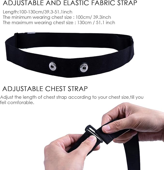 XUXIN Heart Rate Monitor Chest Strap Replacement Compatible with Wahoo Tickr Polar H10 H9 H7 Garmin HRM Coospo Waist Trimmer Exercise Belt Chest Strap