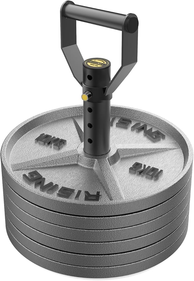 Adjustable kettlebell Handle, Heavy Duty Kettlebell Handle for Plates, Loading Pin with D-bar, Double D-bar and T-bar for Olympic Weight Plates, Hold Up 200lbs.