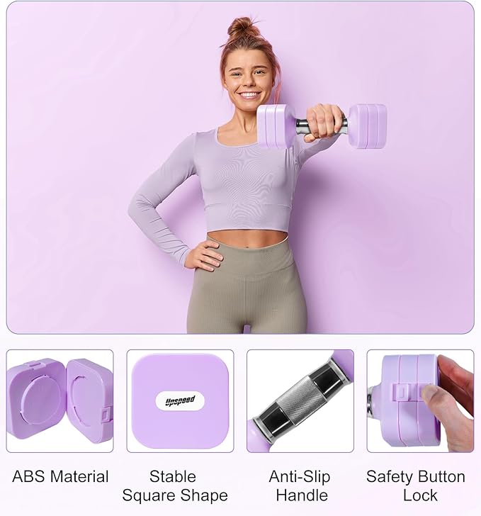 15LB 20LB 40LB 50LB Adjustable Dumbbell Set Free Weights Dumbbells Set for Women Men Hand Weights Sets Adjust Dumbbell Weight Sets for Home Gym Exercise Workout Strength Training Equipments