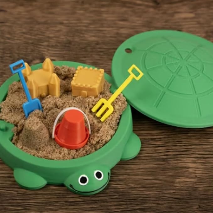 Mini Turtle Sandbox Desk Toy with Soft Sand and Small Tools, Premium Sand Garden for Desk Kit - Mini Zen Garden Kit Gifts Decor Desktop Accessories for Home, Office Stress Relief(Purple,6.5in no sand)