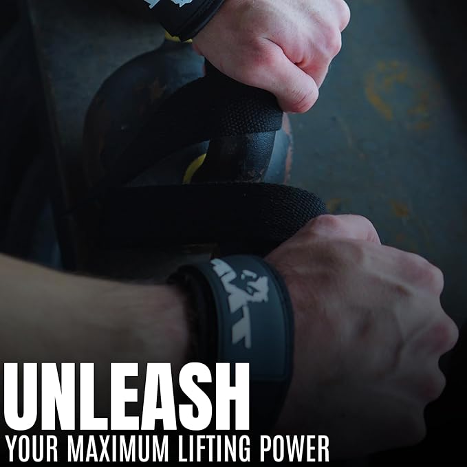 Ekkovision Weight Lifting Straps With Cuffed D Ring, Wrist Support for Men, Heavy Duty Thick Comfortable Lifting Straps, Secure Fit, Enhanced Grip, Straps for Weightlifting & Gym Training, Black