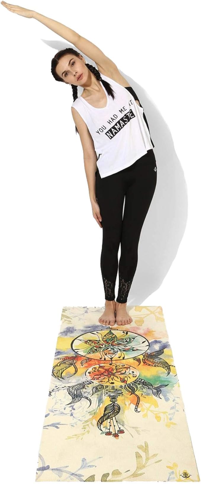 TPE Yoga Mat - Artist Designed, Premium eco friendly mats, Non Slip, Non toxic, Great For Regular & Hot Yoga, Pilates and Workouts (72 inch x 24 inch x 6mm thick)