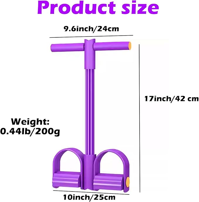 21 Fitness Resistance Bands-6 Tube Pedal Ankle Puller, 2025 Upgraded Multifunction Tension Rope, Home Gym Equipment for Full Body Strength for Abdomen/Waist/Arm/Leg Training and Stretching