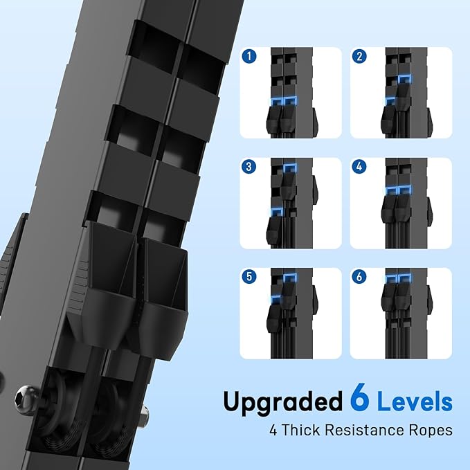 ERGOLIFE Stair Stepper with 6-Level Adjustable Resistance, 350lbs Upgrade Foldable Stairmaster Machine for Home Gym Workout, Cardio Stair Climber with Low Noise