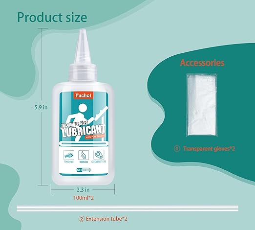 Treadmill Belt Lubricant - 7oz / 200ml Treadmill Lubricant for Belt - 100% Pure Silicone Treadmill Lube - Premium Treadmill Oil with Application Tubes for Easy Use - Non-Toxic and Odorless
