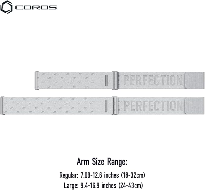 COROS Heart Rate Monitor, Comfort, Easy to wear, Auto-wear Detection, Advanced Sensor, Precise Data, Bluetooth, 38 Hours Battery Life, Connects up to 3 Devices at Once, for Run and Bike