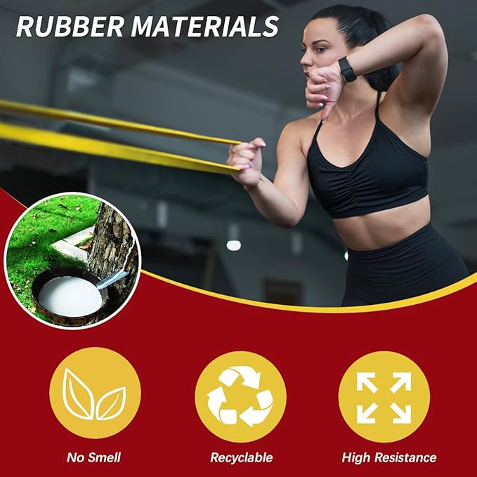 WHATAFIT Resistance Bands, Pull Up Assistance Bands, Exercise Bands, Workout Bands Set for Men and Women Home Fitness, Body Stretching, Strength Training, Physical Therapy