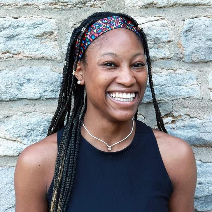 Sweaty Bands Womens Girls Headband - Non-Slip Velvet-Lined Fitness Hairband - Confetti 1.5-Inch