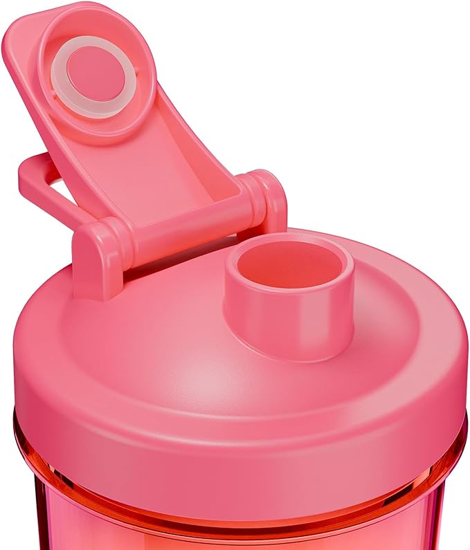 Electric Shaker Bottle USB C Rechargeable Protein Shaker Bottle Shaker cups for Protein Shakes Mixer with 24oz BPA Free Tritan Meal Replacement Shakes Made with Tritan Portable Blender Cup (Rosered)