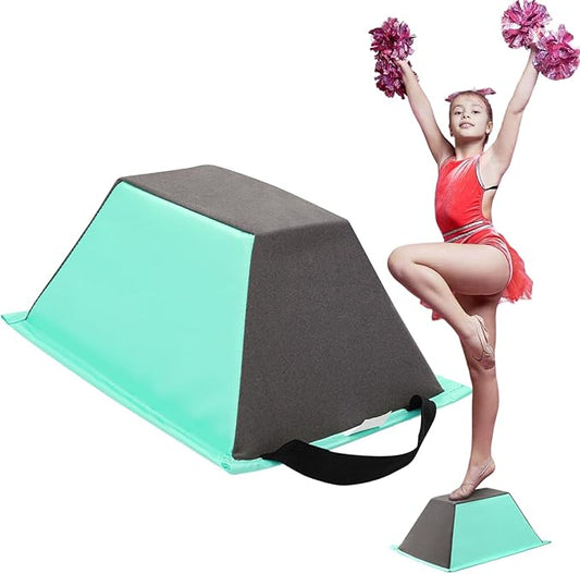 Cheer Stunt Training Stand, PU Non-Slip Stunt Trainer Flyer Stand Cheer for Promotion and Development of Flexibility, Coordination (Green)