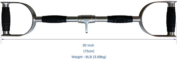 Cable Machine Lat Pulldown Attachments - 29/39/48 Inch Wide Grip Bar with Non-slip Handle for Home Gym Tricep Training