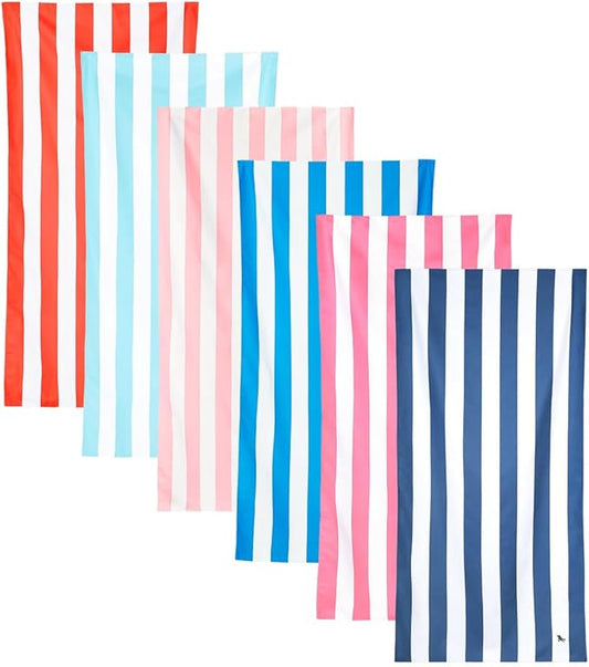 Dock & Bay Beach Towel - Quick Dry, Sand Free - Compact, Lightweight - 100% Recycled - Includes Bag - Set of 6 - Best of The Best, Extra Large (200x90cm, 78x35)