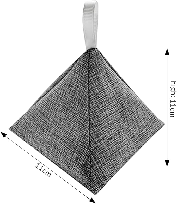 4 Pack charcoal odor absorber,Bamboo Charcoals Air Purifying Bag Charcoals Deodorizer Eliminator for Strong Odors in Car, Closet, Shoe, Basement (200G*4 Pack Triangle bag, Unscented)