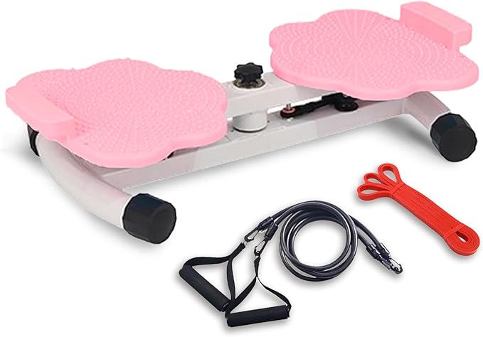 Waist Twister Board With Resistance Band - 360° Rotating Waist Twisting Machine For Core Workout Abdominal Fat Loss, Noiseless Ab Twister Machine, 330 Lbs Weight Capacity Gym Equipment