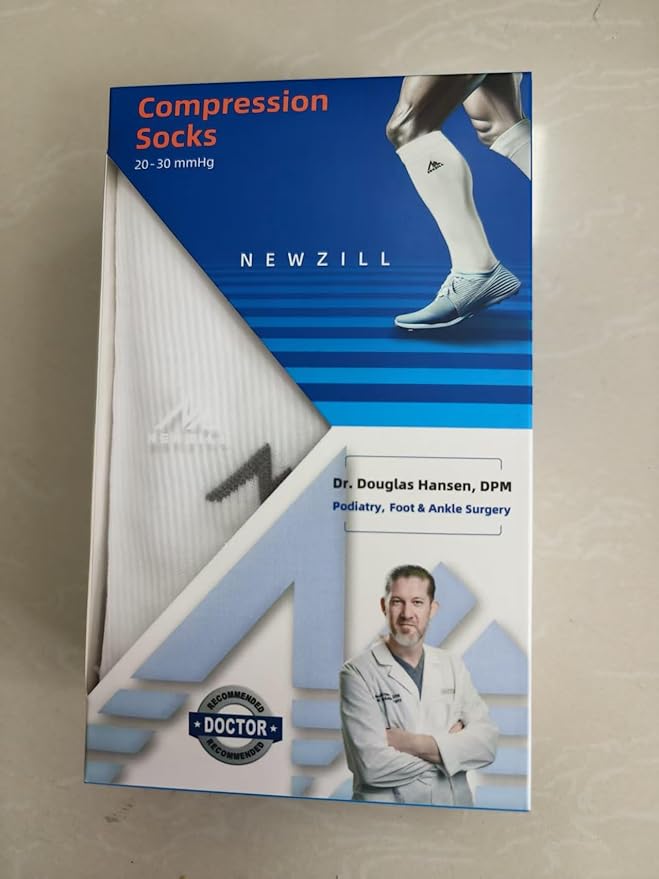 NEWZILL Medical Compression Socks for Women & Men Circulation 20-30 mmHg, Best Support for Running Athletic Cycling Nursing Travel Work and Fitness