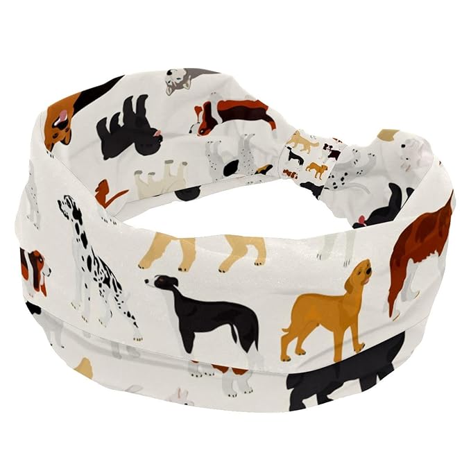 Dog Headbands for Women, Fashion Knotted Headband Wide Hairband Girls Hair Accessories
