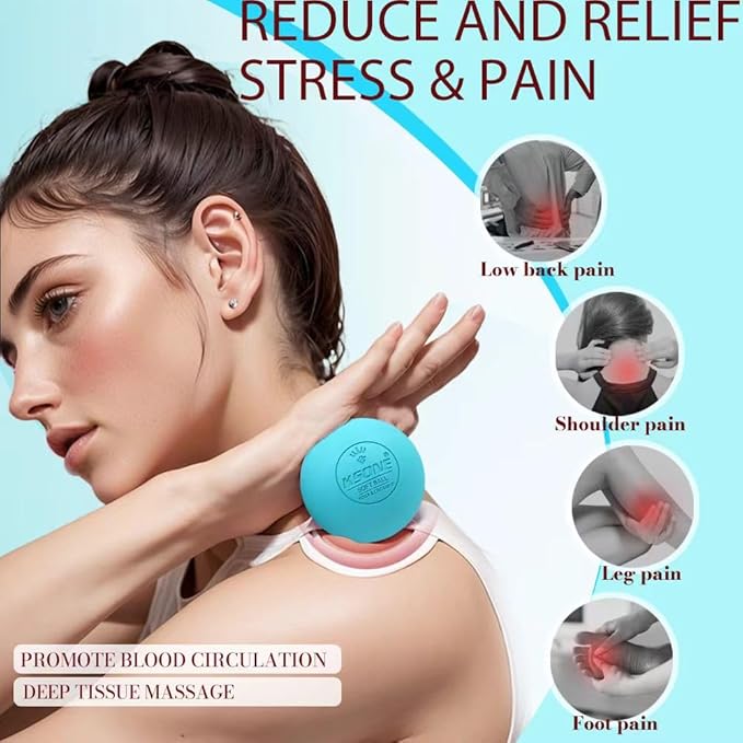 KSONE Lacrosse Massage Ball Set - Muscle Massage Roller- Deep Tissue Balls -Hard and Soft Massage Ball with Mini Ball