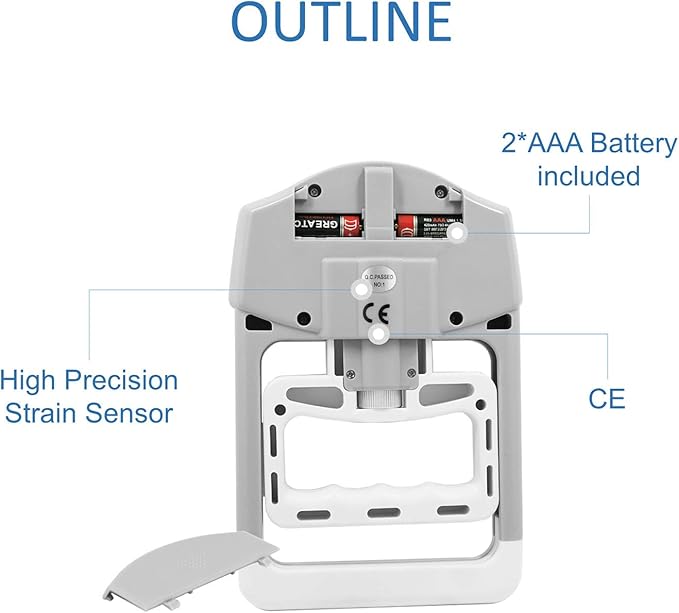 GRIPX Digital Hand Dynamometer Grip Strength Measurement Meter Auto Capturing Electronic Hand Grip Power 198Lbs / 90Kgs
