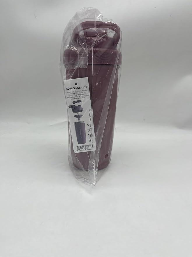 Smartshake Reforce Stainless Steel Protein Shaker Bottle 900 ml | 30 oz - Leakproof Screw-on Lid - BPA Free – Non Insulated Bottle- Unisex (Deep Rose)