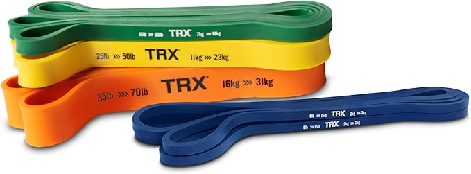 TRX Training Strength Band Set, Full-Body Resistance Bands for Home and Gym Use, Resistance Bands for Working Out