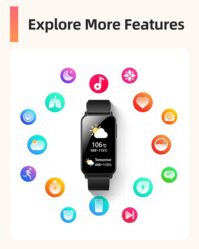 Parsonver 5ATM Waterproof Fitness Tracker, Swimming Smart Watch with Step Counter, Stopwatch, Pedometer, 24/7 Heart Rate/Blood Oxygen/Sleep Monitor, 110+ Sports Mdoes, Smartwatch for Men Women, Black